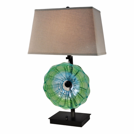 AT14311 Dale Tiffany Waterfront Hand Blown Art Glass Table Lamp