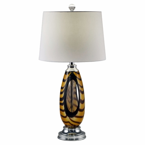 AT17086 Dale Tiffany Bengal Tiger Art Glass Table Lamp