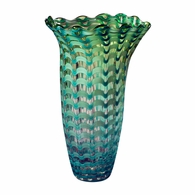 AV13143 Dale Tiffany Waterfront Hand Blown Art Glass Vase