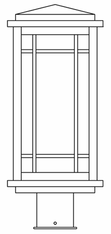 AVP-8L Arroyo Craftsman Eight-inch Avenue Long-Body Post Mount