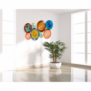 AW19169 Dale Tiffany Salford 8-Plate Hand Blown Art Glass Collage Wall Art Decor