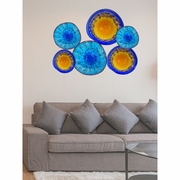 AW20028 Dale Tiffany Amallia 6-Plate Hand Blown Art Glass Collage Wall Art Decor