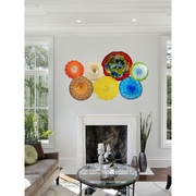 AW20032 Dale Tiffany Sherwood 7-Plate Hand Blown Art Glass Collage Decor