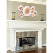 AW20299 Dale Tiffany Cavalier White Orange 6-Piece Hand Blown Art Glass Collage