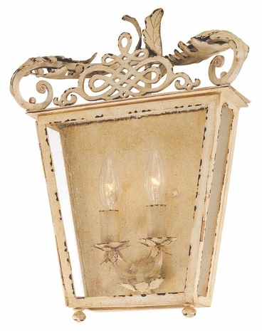 B1051BW Troy Lighting Portola 2 Light Pocket Lantern in Biron White Finish