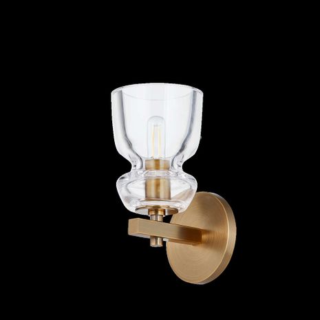 B1109-PBR Troy Lighting Trey 1Lt Wall Sconce with Patina Brass Finish