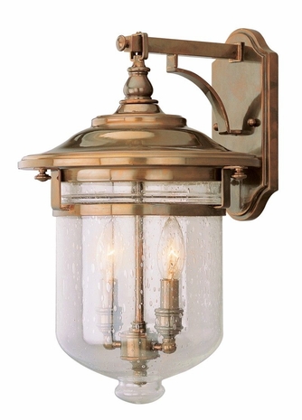 B1162AGB Troy Lighting Mason 2 Light Wall Lantern in Aged Brass Finish