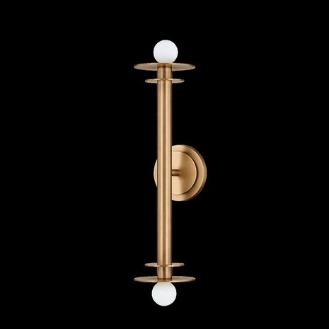 B1221-PBR Troy Lighting Arley 2Lt Wall Sconce with Patina Brass Finish