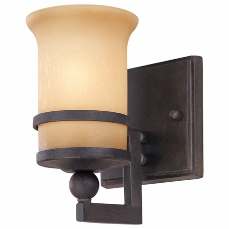B1221NR Troy Ranier Small Natural Rust 1 Light Bath