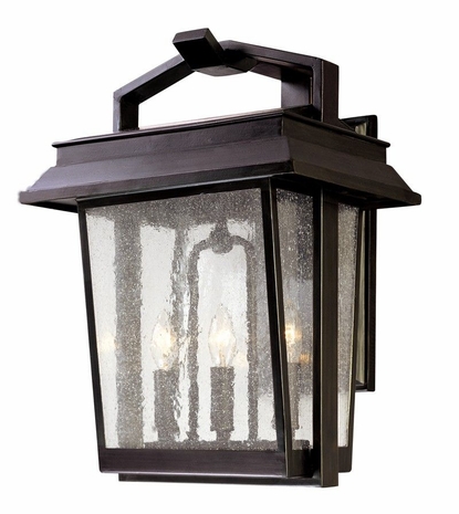 B1243OBZ Troy Lighting Logan 3 Light Wall Lantern in Old Bronze Finish
