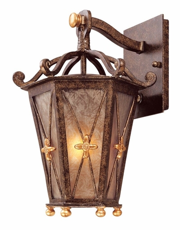 B1262BLF Troy Lighting Cheshire 3 Light Wall Lantern in Bronze Leaf Finish