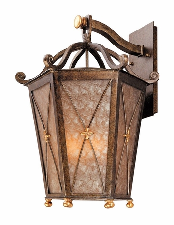 B1263BLF Troy Lighting Cheshire 4 Light Wall Lantern in Bronze Leaf Finish