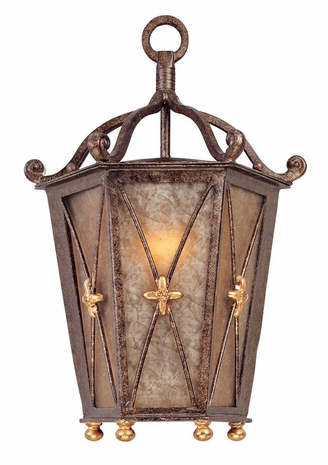B1268BLF Troy Lighting Cheshire 1 Light Pocket Lantern in Bronze Leaf Finish