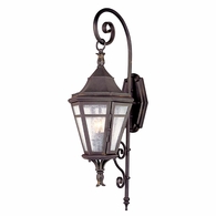 B1271-NR Troy Lighting Morgan Hill 2Lt Exterior Wall Sconce with Natural Rust Finish