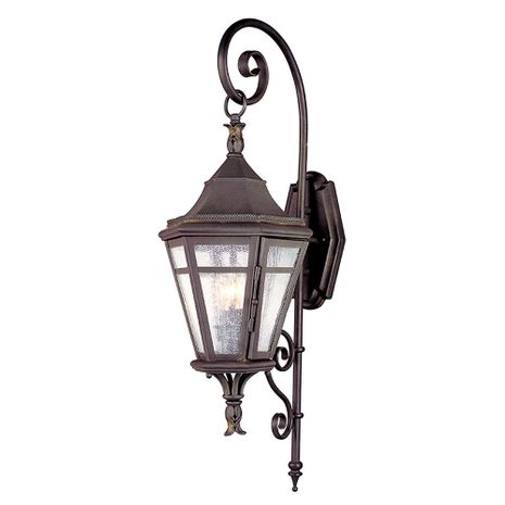 B1271-NR Troy Lighting Morgan Hill 2Lt Exterior Wall Sconce with Natural Rust Finish