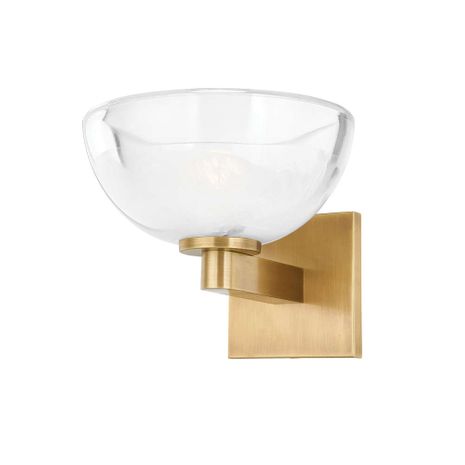 B1407-PBR Troy Lighting Valen 1Lt Wall Sconce with Patina Brass Finish