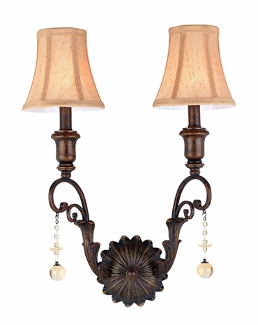 B1652VB Troy Lighting Aragon Interior 2light Wall Sconce