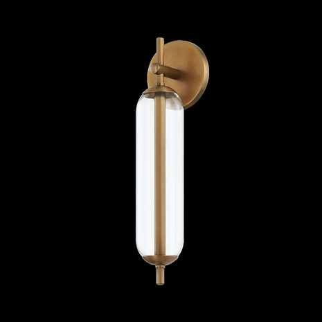 B1717-PBR Troy Lighting Blaze 1Lt Exterior Wall Sconce with Patina Brass Finish