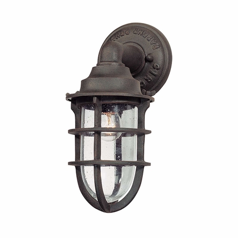 B1865NR Troy Natural Rust Wilmington 1Lt Wall Lantern Small