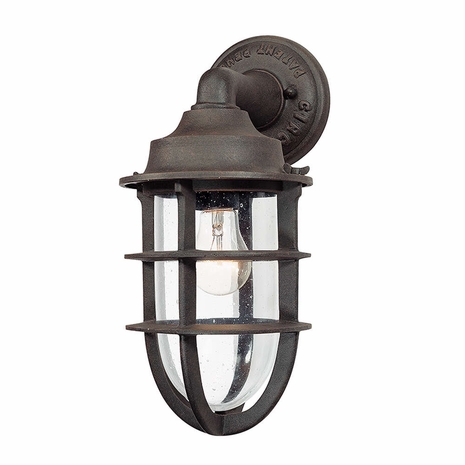 B1866NR Troy Nautical Rust Wilmington 1Lt Wall Lantern Medium
