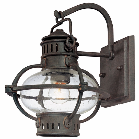 B1871BB Troy Exterior Portsmouth Boston Bronze with Rust Accents Small 1 Light Wall Lantern