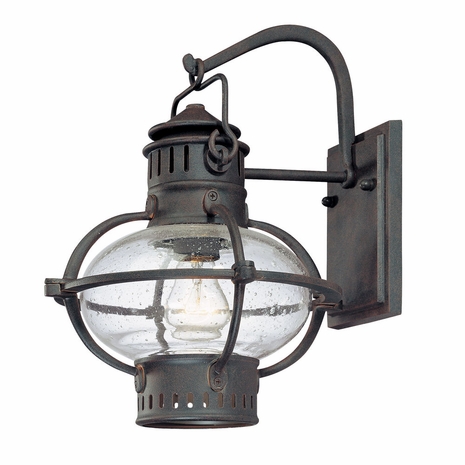 B1872BB Troy Exterior Portsmouth Boston Bronze with Rust Accents Medium 1 Light Wall Lantern