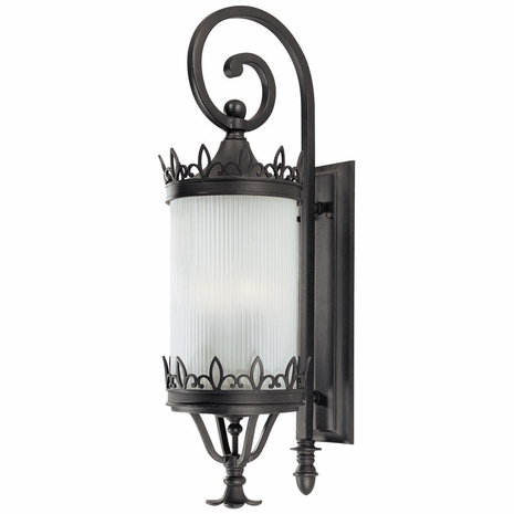 B1894Fbk Troy Lighting Lombard 4Lt Wall Lantern In Forged Black