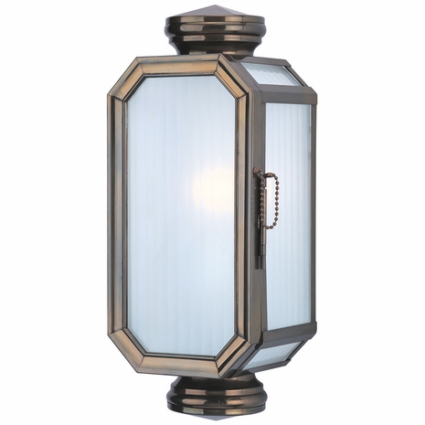 B2009HB Troy Lighting Lexington 1 Lightwall Lantern in Heritage Bronze Finish