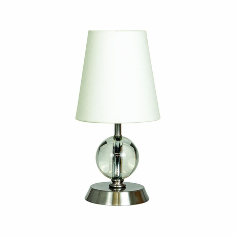 B201-SN House of Troy Bryson Mini 3" Crystal Ball Satin Nickel Accent Lamp