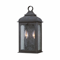 B2010-TBZ Troy Lighting Henry Street 2Lt Exterior Wall Sconce with Textured Bronze Finish