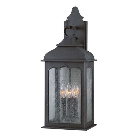 B2012-TBZ Troy Lighting Henry Street 3Lt Exterior Wall Sconce with Textured Bronze Finish