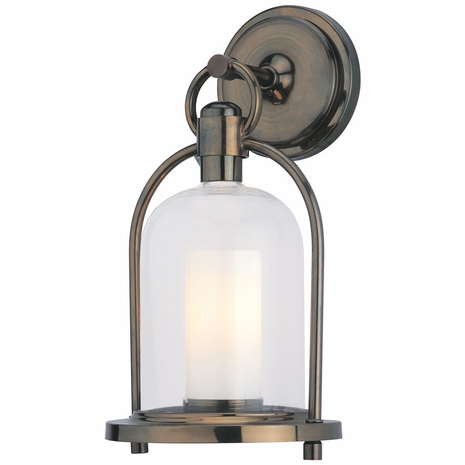 B2021HB Troy Lighting Chatham 1 Light Wall Lantern in Heritage Bronze Finish
