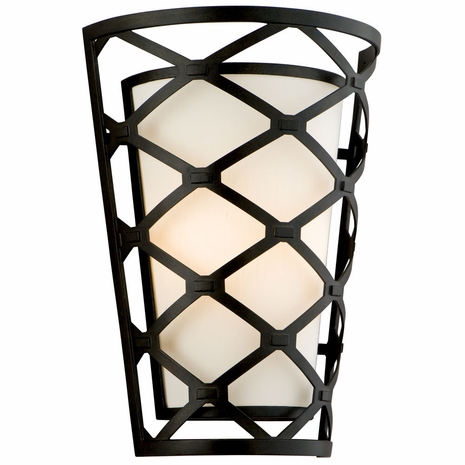 B2212MB Troy Helix Small Modern Bronze 2 Light Wall Sconce