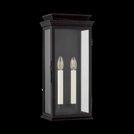 B2520-FOR Troy Lighting Louie 2Lt Exterior Wall Sconce with Forged Iron Finish