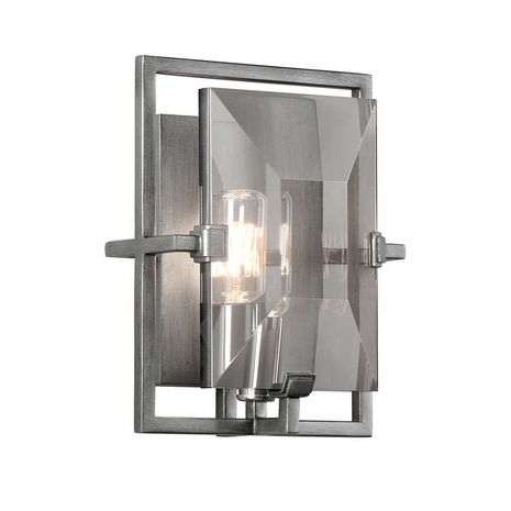 B2822 Troy Graphite Prism 1Lt Wall Sconce