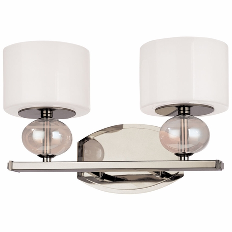 B2852 Troy Lighting Fizz 2 Light Wall Bath in Polished Nickel Finish