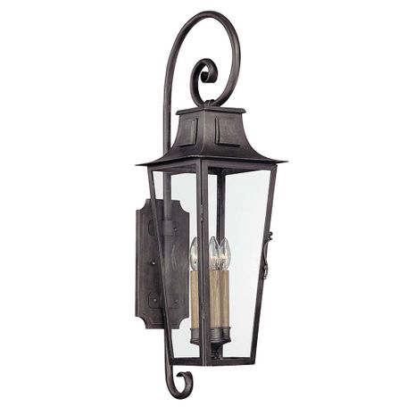 B2963-APW Troy Lighting Parisian Square 4Lt Exterior Wall Sconce with Aged Pewter Finish