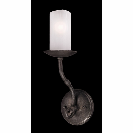 B3111 Troy Prescott Sconce Aged Pewter 1 Light Wall Sconce