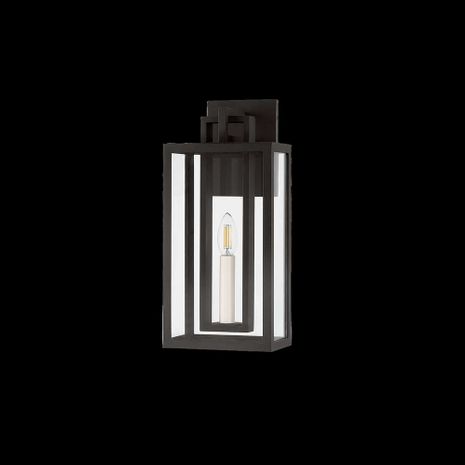 B3616-TBK Troy Lighting Amire 1Lt Exterior Wall Sconce with Textured Black Finish