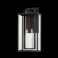 B3626-TBK Troy Lighting Amire 2Lt Exterior Wall Sconce with Textured Black Finish