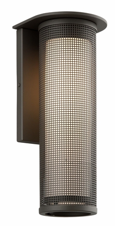 B3743BZ-C Troy Solid Aluminum Exterior Hive 1Lt Wall Sconce Large W/Coastal Finish with Bronze Finish
