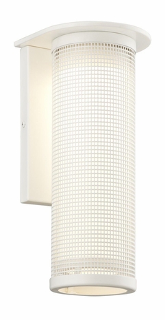 B3743WT Troy Solid Aluminum Exterior Hive 1Lt Wall Sconce Large with Satin White Finish