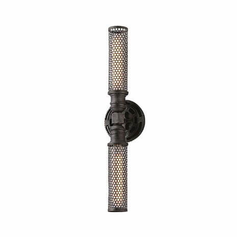 B3832-APW Troy Lighting Atlas 2Lt Wall Sconce with Aged Pewter Finish