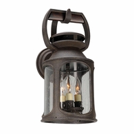 B4512-HBZ Troy Lighting Old Trail 3Lt Exterior Wall Sconce with Heritage Bronze Finish
