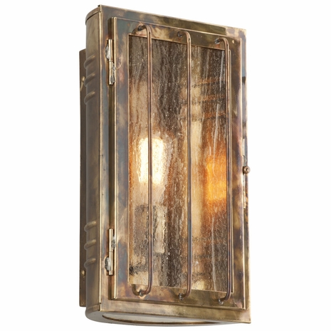 B4682HBZ Troy Solid Brass Exterior Joplin 1Lt Wall Medium with Historic Bronze Finish