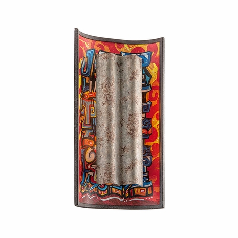 B4762 Troy Hand-Worked Iron Interior Street Art 2Lt Wall Sconce with Weathered Galvanized Finish
