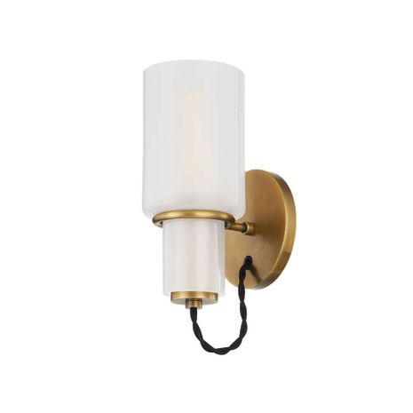 B4809-PBR Troy Lighting Lincoln 1Lt Wall Sconce with Patina Brass Finish