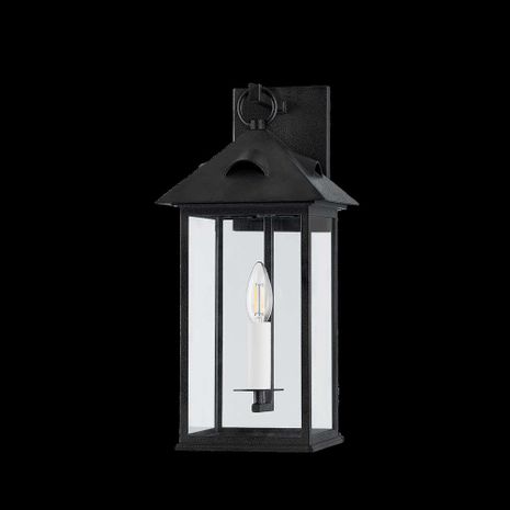 B4918-FOR Troy Lighting Corning 1Lt Exterior Wall Sconce with Forged Iron Finish