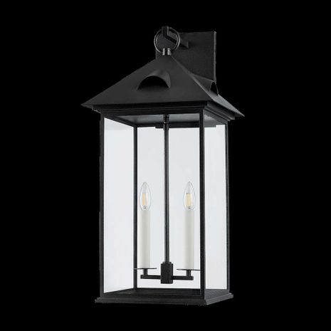 B4923-FOR Troy Lighting Corning 2Lt Exterior Wall Sconce with Forged Iron Finish