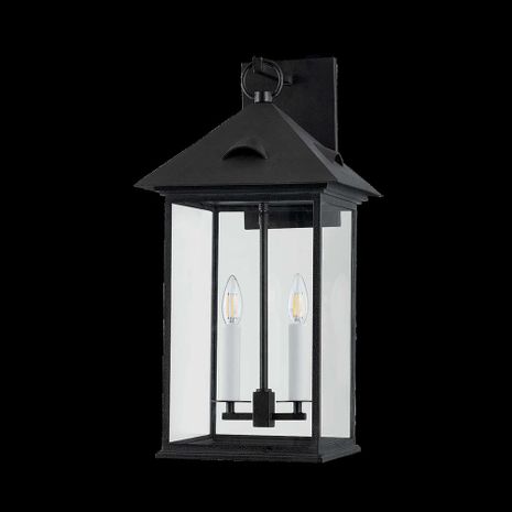 B4928-FOR Troy Lighting Corning 2Lt Exterior Wall Sconce with Forged Iron Finish